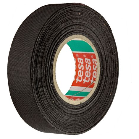 Cinta aislante Tesa lisa, resistente y de color negro, 25 m x 19 mm (1/4)