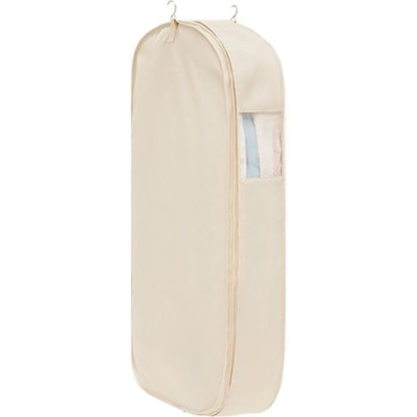Housse de protection pour vêtements, couleur beige, pour le rangement dans les placards et au quotidien, pour un rangement pratique à domicile.-AquaForge (1/5)