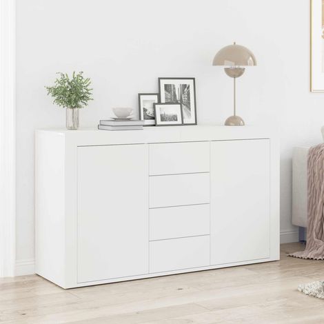vidaXL  Sideboard  with Drawer White 120 x 36 x 69 cm Engineered Wood