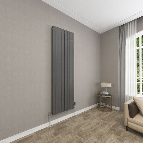 1800x544mm Anthracite Single Flat Panel Radiator Vertical Modern Central Heating Radiators (1/5)