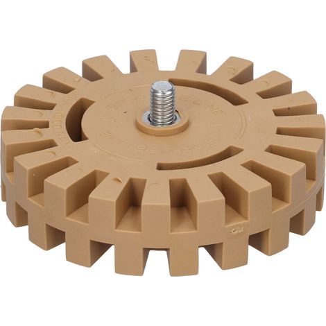 Set mit 2 100-mm-Gummischleifscheiben zum Entfernen von Farbe und Klebstoff sowie zum Reifenentlacken. (1/5)