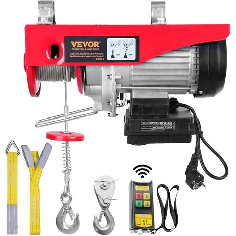 Treuil Électrique, Capacité de Charge de 250 kg, Moteur de 510W (1/2)