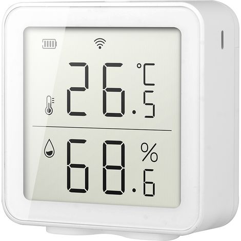 capteur WIFI de température et d'humidité d'intérieur, hygromètre, thermomètre avec écran LCD, compatible avec Alexa et Google Assistant (1/5)