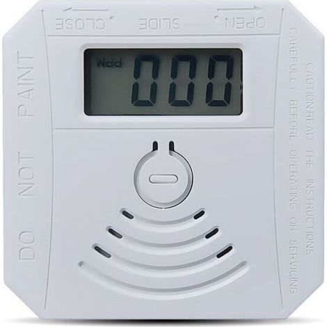 Gasmelder, Kohlenmonoxid-Rauchmelder, batteriebetriebener CO-Rauchmelder mit LED-Anzeige, Blinklicht, akustischem Alarm und Warnsignal – Crezuo
