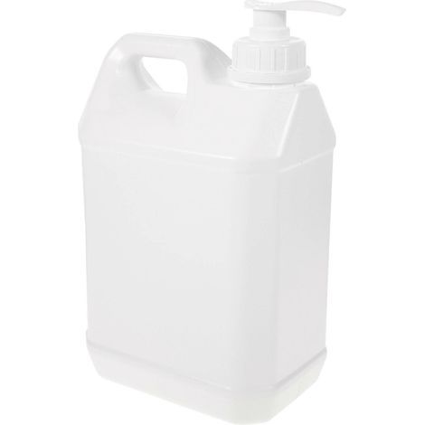 2,5-Liter-Pumpflaschen zum Sterilisieren von Flüssigkeiten, Flüssigseife, Kosmetika und Chemikalien, Aufbewahrungsbehälter (weiß) – 24,5 x 15,5 x 9 cm – Weiß (1/4)