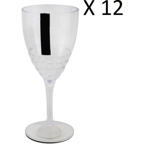 Lot de 12 verre à liqueur, verre à pied, verre dégustation - Diamètre 9 x Hauteur 20.5 cm -JUANIO (1/3)