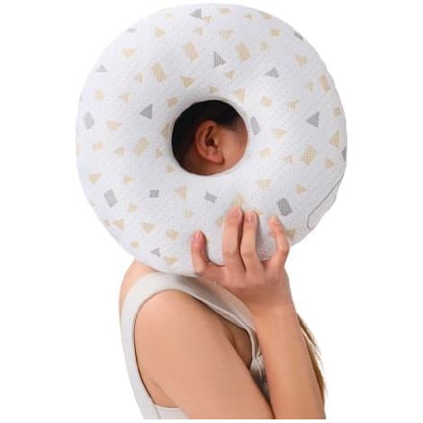Oreiller orthopédique/Oreiller en microfibre ultra-douce, oreiller perforé, fibre de bambou, oreiller pour dormeurs latéraux avec ouvertures pour les oreilles, confortable et respectueux des oreilles- (1/5)