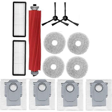 13 accessoires pour aspirateur Roborock Qrevo Plus : brosse principale, filtre et sacs à poussière. (1/5)