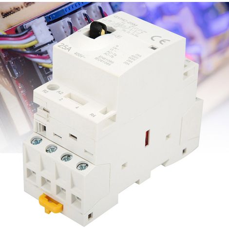 4P 25A 220V 50Hz DIN-Schienen-Wechselstromschütz für den Hausgebrauch mit Handschalter (2 Öffnerkontakte, 2 Schließerkontakte) (1/5)