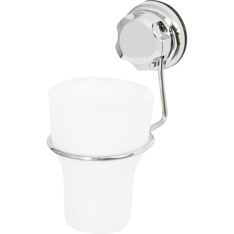 Compactor Porte-Brosse à Dents Bath Verre, Chrome, Système d'aspiration Facile à Installer (1/5)