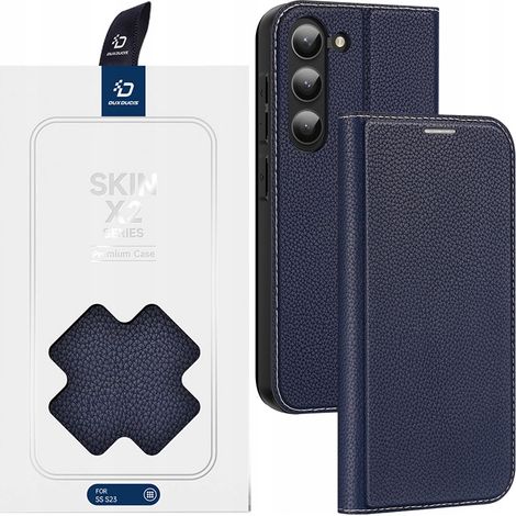 Funda Dux Ducis Skin X2 para Samsung Galaxy S23+ con tapa tipo cartera y soporte, color azul. (1/5)