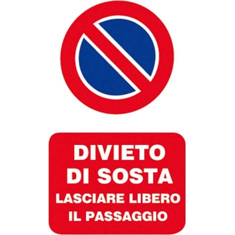 Cartello Divieto di Sosta in Polipropilene 20x30 cm Resistente per Esterno - Letterfix