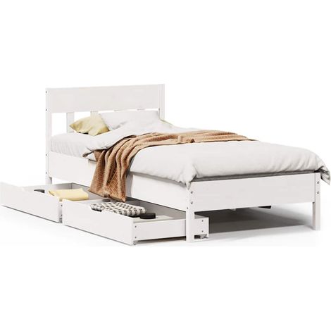 Maison Exclusive - Letto senza Materasso Bianco 90x200 cm Legno Massello di Pino