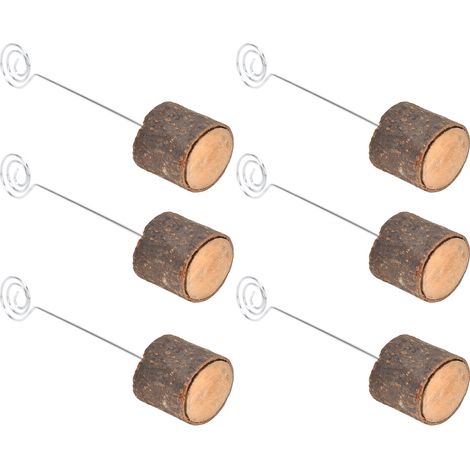 20 Supports de Cartes de Place en Bois de Luxe avec Étiquettes Fines pour Mariage Anniversaire Événement (1/5)