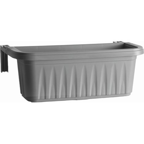 1PZ FIORIERA RETTANGOLARE RONDINE Col. Grigio cm. 50x20x18,5 h