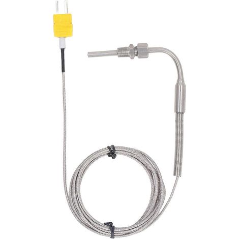 Thermoelement Typ K, 0–600 °C, 5 x 80 mm, 1/8 Zoll NPT-Gewinde, 2 m Kabel, Stecker, Temperaturfühler