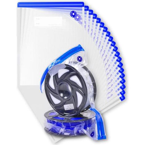 Kit de filaments sous vide (30 × 34 cm) 20 sacs – Réutilisables Protection contre la poussière et l'humidité Scelle tous les cannelures de filaments (PLA/ABS/TPU) (1/4)