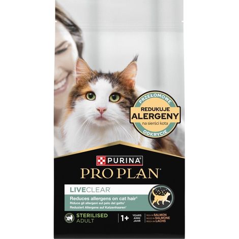 PURINA PRO PLAN LIVECLEAR STÉRILISÉ ADULTE Riche en saumon 1,4 kg (1/5)