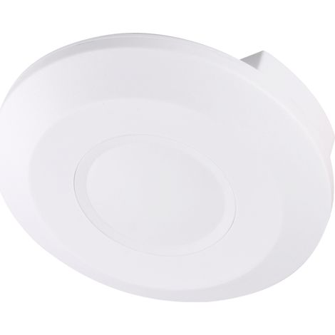 Polux ES-M15B Microwave Motion & Dusk Sensor Switch, Surface-Mounted Ceiling 360°/160° Detection, 10m Range, 10s15min Timer, 102000lx, 220240V, White Indoor IP20 (1/4)