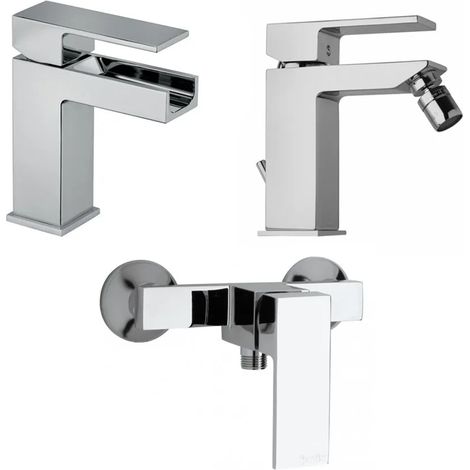 Wasserfall-Waschtischarmatur + Bidet- Und Duschmischer Infinity (1/5)
