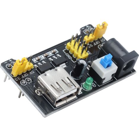 5-teiliges Steckbrett-Netzteilmodul, 2-Wege-Gleichspannungsregler 3,3 V/5 V für Prototypen und Testplatinen (1/5)