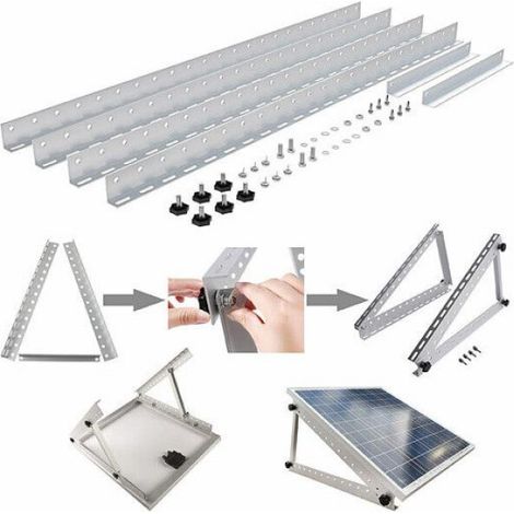 Support réglable en aluminium pour panneau solaire jusqu’à 55,6 cm de largeur (1/5)