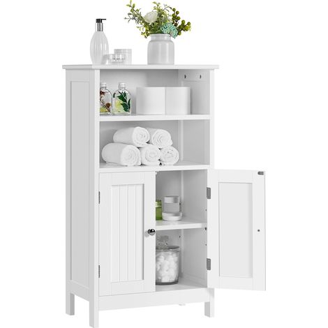 Homevive Armario Baño Columna Mueble Baño Suelo Madera para Cocina Armario de Almacenaje Organizador