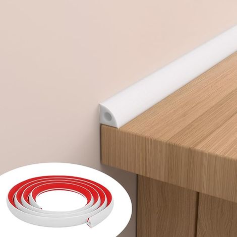 Moulure Quart de Rond Flexible 2,5 m Profilé Creux Autocollant (1/5)