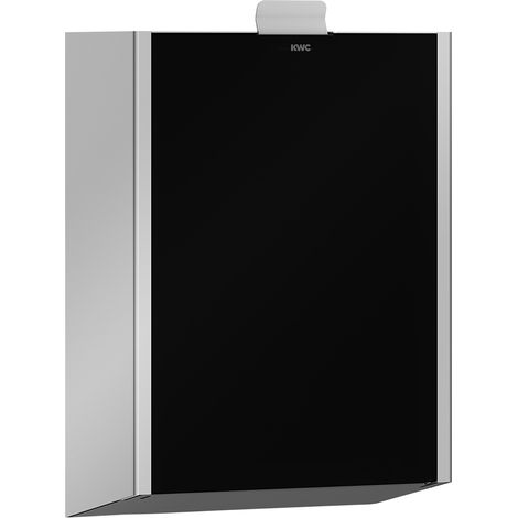 KWC AR Hygieneabfallbeh., EXOS, Edst., AP, 230x346x125 mm, Front ESG schwarz, 3,7l