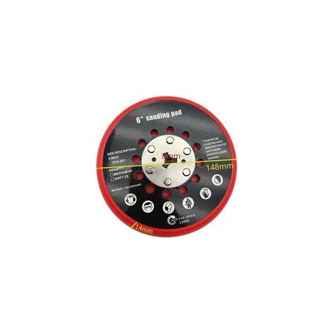 Disque de Ponçage 148mm, Plateau Ponceuse, Plateau de Poncage, Plateau Ponceus Multihole Compatible Ponceuses Electriques pour Bosch RSM6045, GEX 34-150, GEX 40-150, avec Vis et Joint Rouge (1/4)