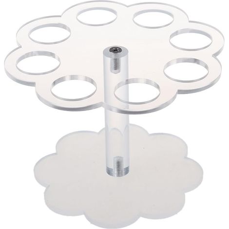 Porte-cornets de glace amovible en acrylique avec 8 trous, idéal pour contenir des glaces, des gâteaux et des desserts. (1/5)