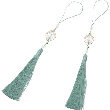2 Pièces Pompons Décoratifs pour Rideaux, Forme Diamant, Fixation Porte, Décoration Intérieure Pendante, sans Décoloration (1/5)
