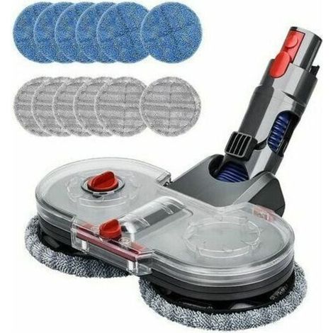 Cabezal de mopa eléctrica para aspiradoras Dyson V15 V11 V10 V8 V7 con depósito de agua extraíble y 12 almohadillas lavables. (1/5)