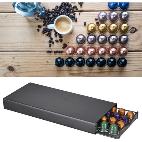 Porte-capsules de café avec tiroir pour 40 capsules, noir YZ1384 (1/5)
