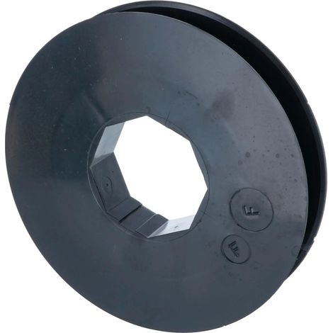 Poulie de guidage volet roulant sangle 12 à 15mm centre octogonal 40mm en plastique noir à clipser fenêtre store cordon, Ø 100mm (1/4)