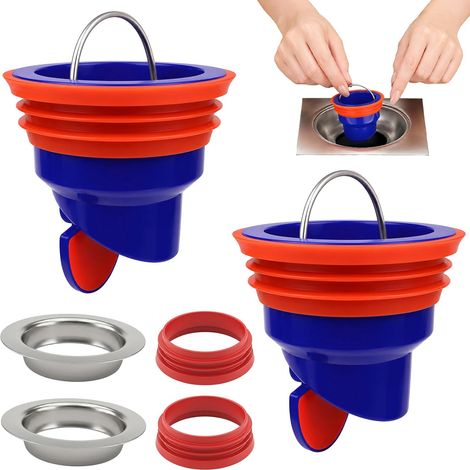 2 Pièces Clapet Anti Odeur Douche,Bouchon Douche Anti Odeur 35-52mm (1/5)