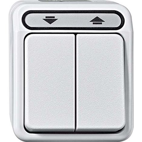 Bouton-poussoir pour volet roulant Merten 4075012 AQUASTAR blanc polaire X507381 (1/2)
