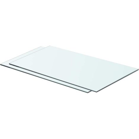 Panneaux d'étagère 2 pcs Verre Transparent 60 x 30 cm (1/4)