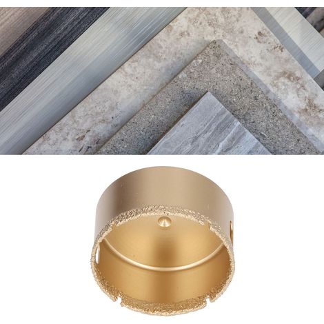 Forets diamantés 42-75 mm, forets à tige triangulaire, scie cloche haute performance pour verre/carrelage/granit/marbre/porcelaine (70 mm). (1/5)