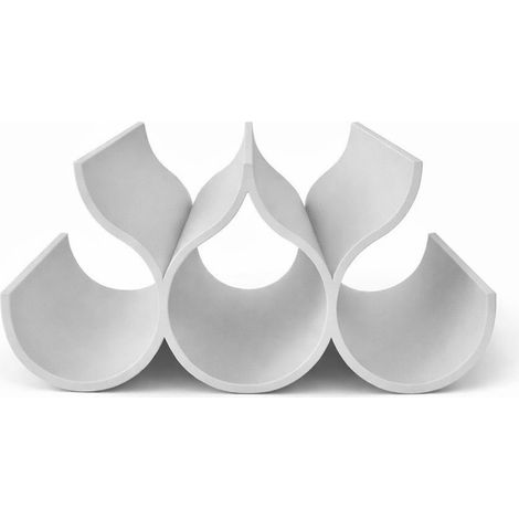 Portabottiglie per 5 bottiglie, organizer per vino grigio