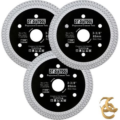 Lame de Scie Circulaire, Coupe Rapide, Design en Diamant Durable, 3pcs 85mm (1/2)