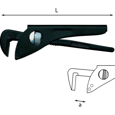 Giratubi leggero con ganasce a 90 gradi lungo 225mm Usag U03080002