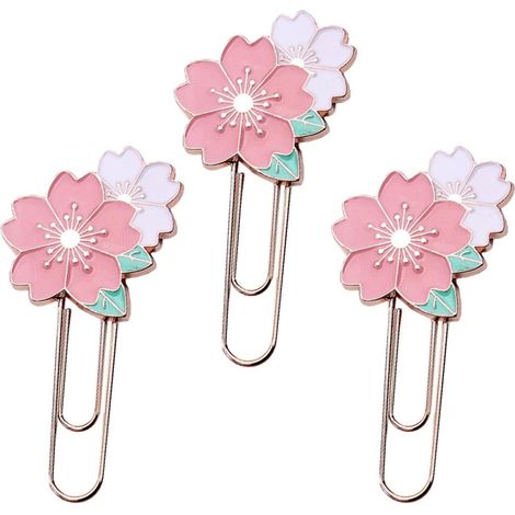 3 pièces Creative Kirschblüten Feilenklammern aus