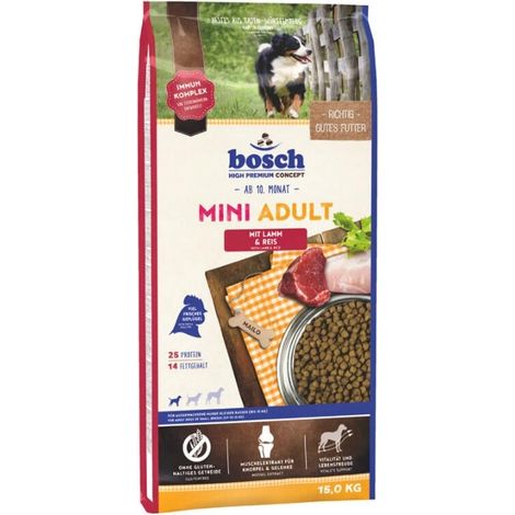 Bosch Mini Adulte Agneau et Riz 15 kg (1/2)