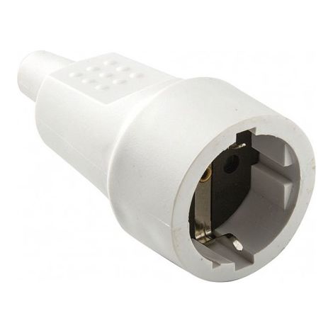 BASE TT 10A-250V PVC GOMA BLANCO DUOLEC