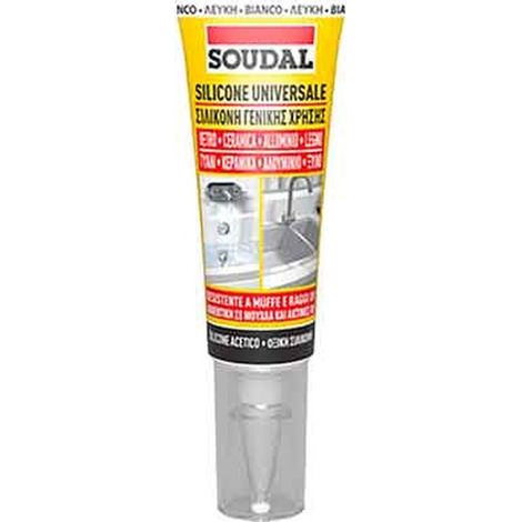 SILICONE UNIVERSALE IN BLISTER SOUDAL 60 ml - Nero