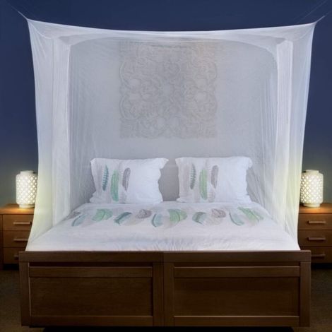 Moustiquaire pour lit simple à king size, décoration rectangulaire pour la maison et les voyages (1/5)