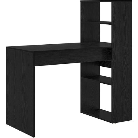 Maison Exclusive - Schreibtisch mit Regal Schwarz Eichen-Optik 11
