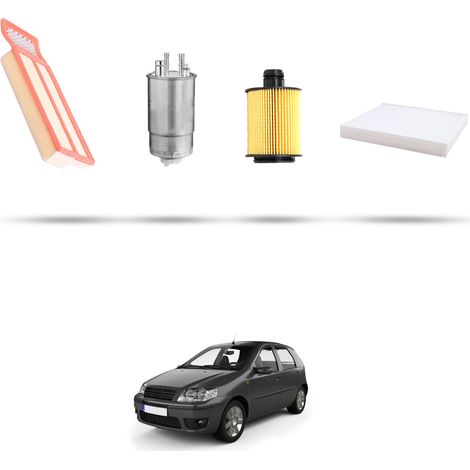 Kit tagliando 4 filtri compatibile con Fiat Punto III 1.3 D 70kw dal 2012 (1/5)