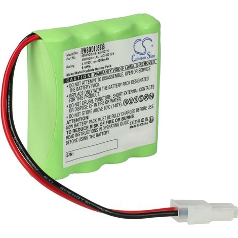 vhbw Battery Replacement for Omron 48H907N-AU, 48H907N, MGH00124, 48H907NE for Medical Equipment (2000 mAh, 4.8 V, NiMH) (1/4)